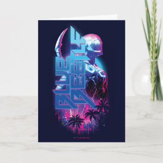 Blue Beetle Retrowave Stadslampjes Kaart