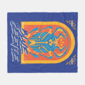 Blue Beetle Scarab Talavera Graphic Fleece Deken (Voorkant (Horizontaal))
