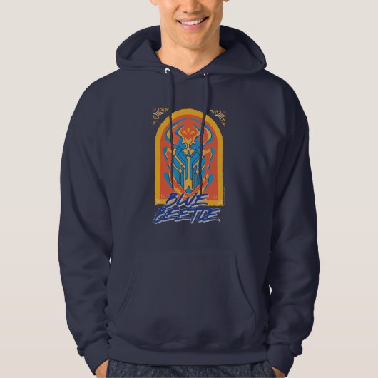 Blue Beetle Scarab Talavera Graphic Hoodie (Voorkant)