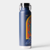 Blue Beetle Scarab Talavera Graphic Waterfles (Voorkant)