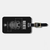 Blue Beetle Scarab Tech Graphic Bagagelabel (Voorkant horizontaal)