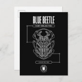 Blue Beetle Scarab Tech Graphic Briefkaart (Voorkant / Achterkant)