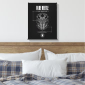 Blue Beetle Scarab Tech Graphic Canvas Afdruk (Insitu (Slaapkamer))