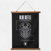 Blue Beetle Scarab Tech Graphic Hangend Wandkleed (Voorkant)