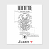 Blue Beetle Scarab Tech Graphic Sticker (Vel)