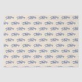Blue Beige Marine Life Lobster Pattern Tissuepapier (Voorkant)