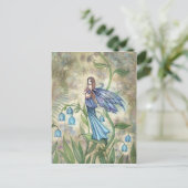 Blue Bell Fairy Art Briefkaart (Staand voorkant)