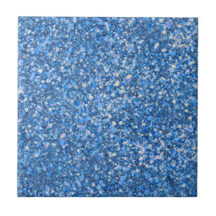 Blue Belle Color Faux Glitter Ceramic Tegel Tegeltje