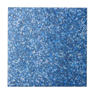 Blue Belle Color Faux Glitter Tegeltje