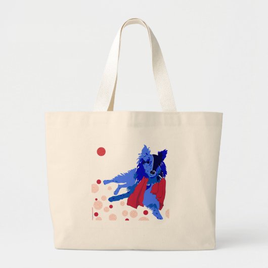 Blue Belle Daydreaming Bag Grote Tote Bag (Voorkant)