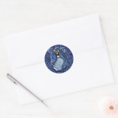 Blue Belly Dancer Ronde Sticker (Envelop)