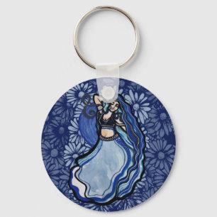 Blue Belly Dancer Sleutelhanger