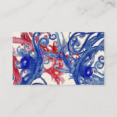 BLUE BERRIES SWIRLS metallic crème Visitekaartje (Achterkant)