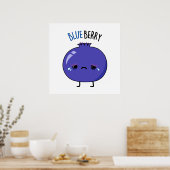 Blue Berry Funny Blueberry Pun Poster (Keuken)