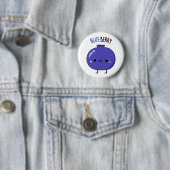 Blue Berry Funny Blueberry Pun Ronde Button 5,7 Cm (In situ)
