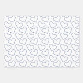 Blue Berry Hearts Inpakpapier Vel (Voorkant 2)