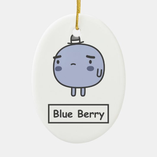 Blue Berry Keramisch Ornament (Voorkant)