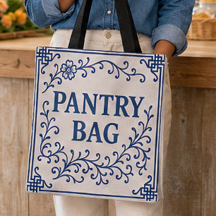 "BLUE-BERRY" VOORRAADTAS CHINOISERIE TOTE DRAAGTAS