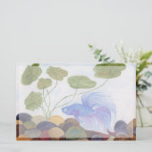 Blue Betta Briefpapier (Staand voorkant)