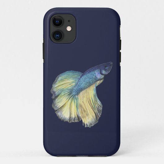 Blue Betta Fish Hoesje-Mate iPhone Case Case (Achterkant)