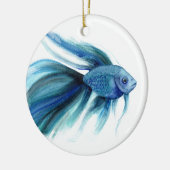 Blue Betta Fish Keramisch Ornament (Links)