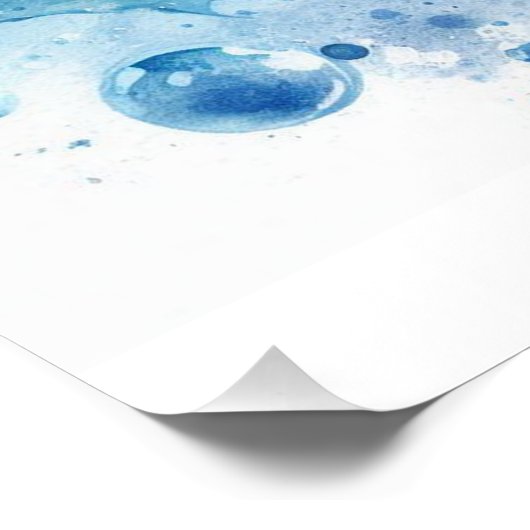 Blue Betta Fish no 1 Glanzend Poster Perfect Poster (Hoek)