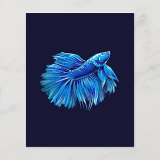Blue Betta Fish on Navy |Lover Aquarium Flyer