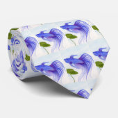 Blue Betta Fish Stropdas (Opgerold)