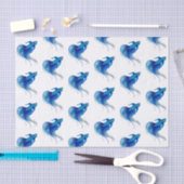 Blue Betta Fish Waterverf Tissuepapier (Craft)