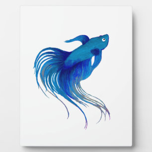 Blue Betta-Waterverf Fotoplaat