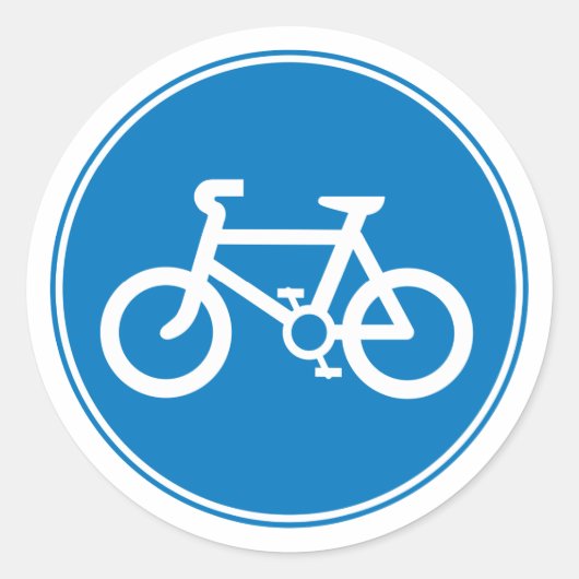 Blue Bicycle Sticker (Voorkant)