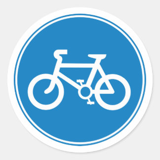 Blue Bicycle Sticker