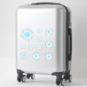 Blue Big Snowflake set Sticker (Koffer)
