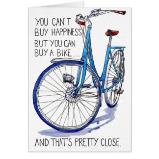 Blue Bike Happiness Card