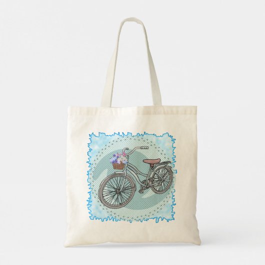 Blue Bike Tote Bag (Achterkant)