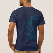 Blue Bikes Cool Biking Geïnspireerd T-shirt (Achterkant)