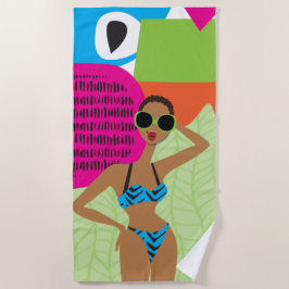 Blue Bikini Beach Towel Strandlaken