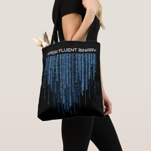 Blue Binary Code Draagtas (Dichtbij)