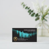 Blue Binary Codes Digital Wave Data Scientist Visitekaartje (Staand voorkant)