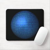 Blue Binary Logic Mousepad Muismat (Met muis)