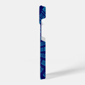 Blue Binary Tunnel Data Stream Concept iPhone Hoesje (Linkerkant)