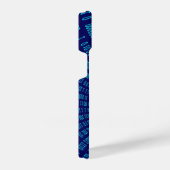 Blue Binary Tunnel Data Stream Concept iPhone Hoesje (Rechterkant)