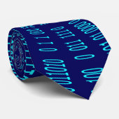 Blue Binary Tunnel Data Stream Concept Stropdas (Opgerold)