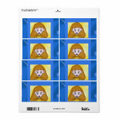Blue Bingo Anime Label (Full Sheet)