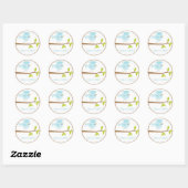 Blue Bird Afstuderen Envelope Seals Ronde Sticker (Vel)