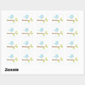 Blue Bird Afstuderen Envelope Seals Vierkante Sticker (Vel)