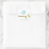 Blue Bird Afstuderen Envelope Seals Vierkante Sticker (Tas)