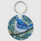 Blue Bird Art Sleutelhanger (Achterkant)