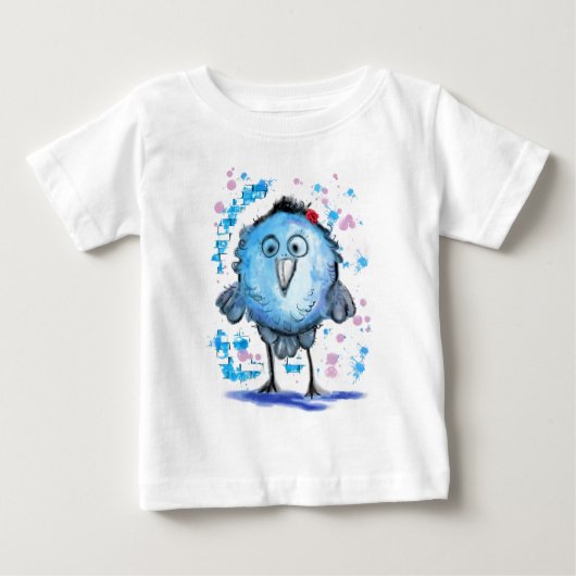 Blue Bird Baby T-Shirt (Voorkant)