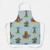 Blue Bird Birdhouse Schort (Voorkant)